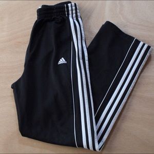 Boys Adidas three stripe pants